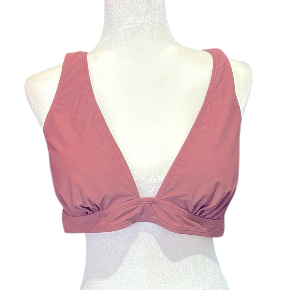 CUPSHE Crisscross Straps Swimsuit Bikini Top Mauve Size XL - Picture 4 of 11